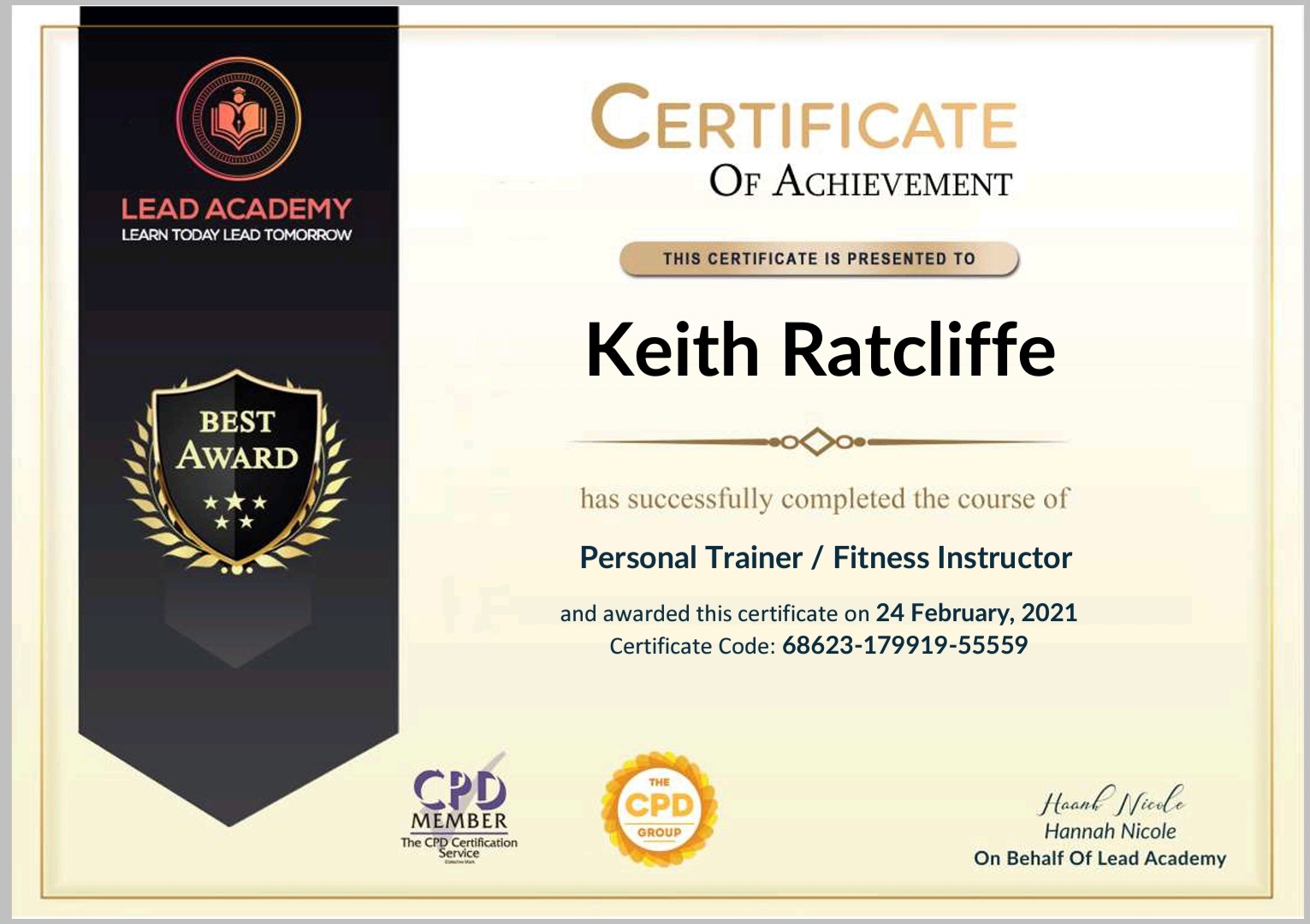 Keith Ratcliffe Personal Trainer and Fitness Instructor