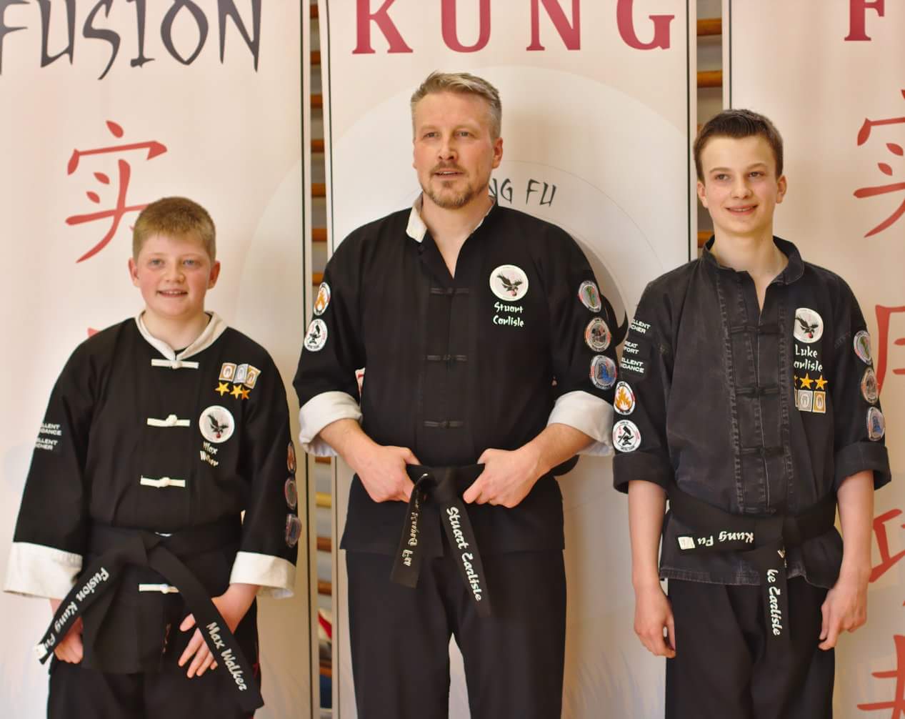 Successful black belts at Fusion Kung Fu in Norwich