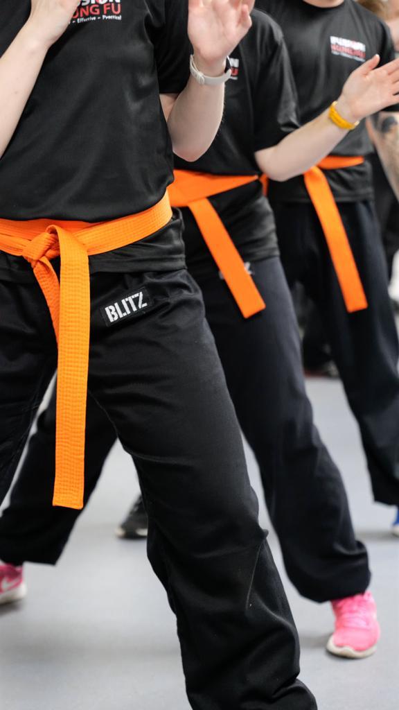 Image of Orange Belt students training at Fusion Kung Fu in Norwich
